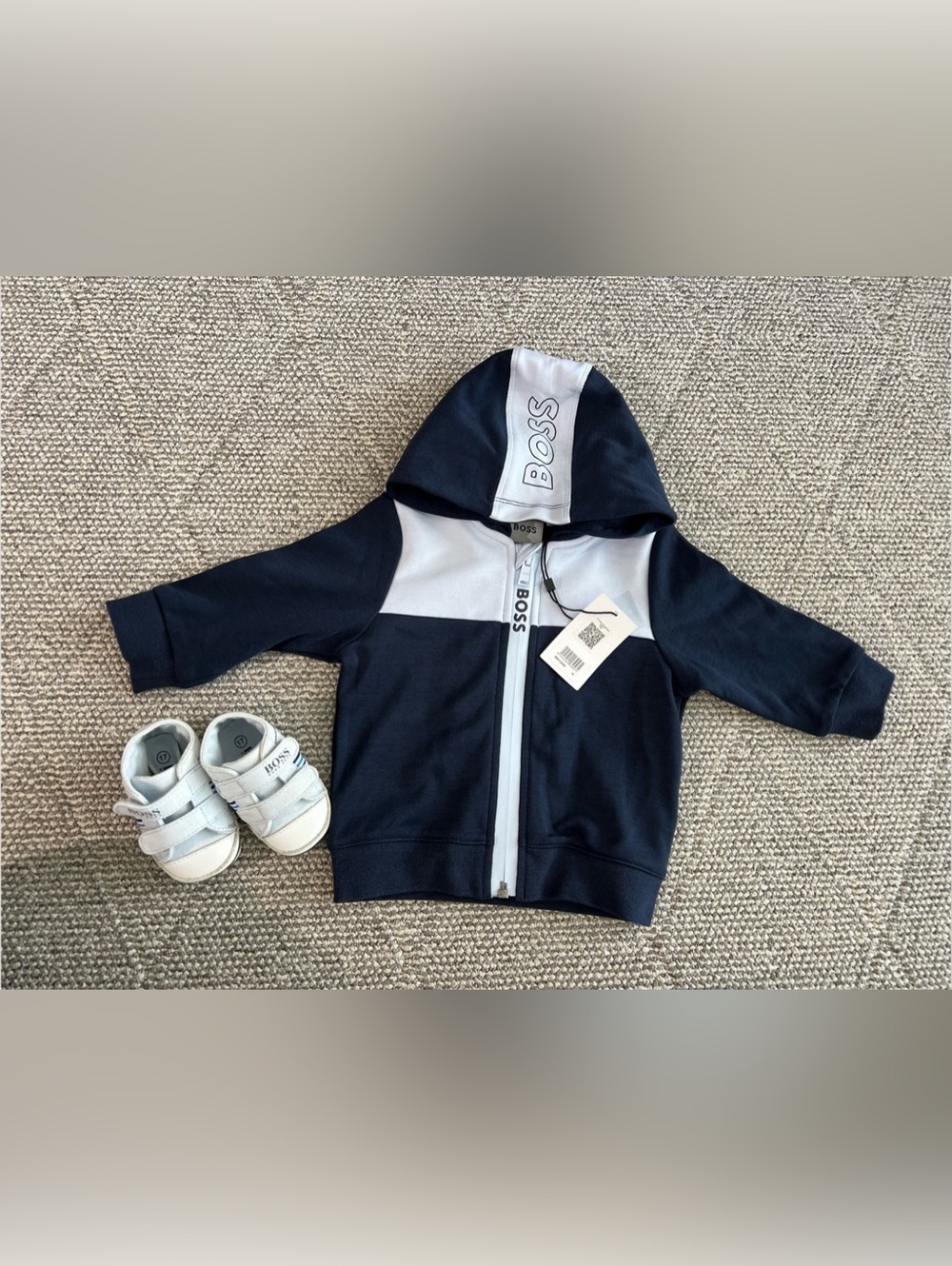 HUGO BOSS Baby Zip Hoodie with Shoes BRAND NEW with Tag